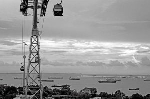 Singapore har en stor hamn