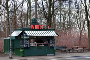 Köp en wurst i Berlin