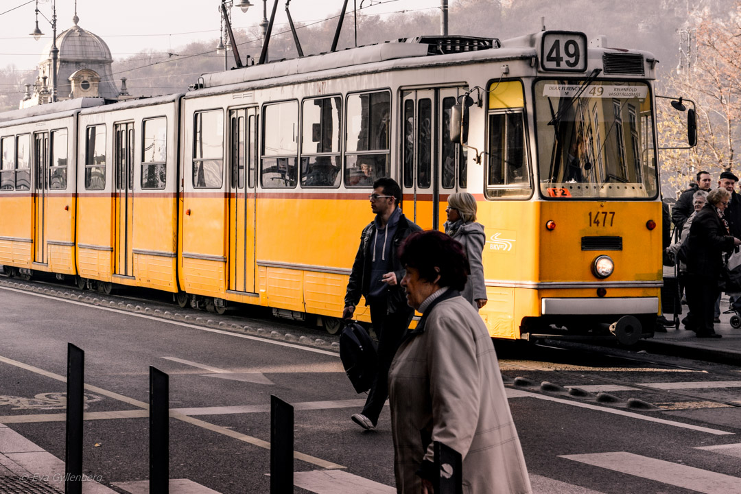 Tram at the market hall