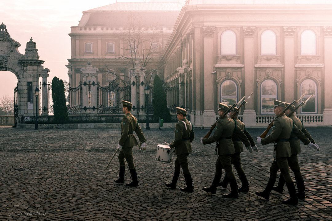 Changing of the guard at the castle height
