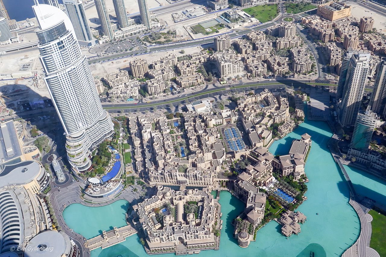 Utsikt från Burj Khalifa - Dubai - UAE