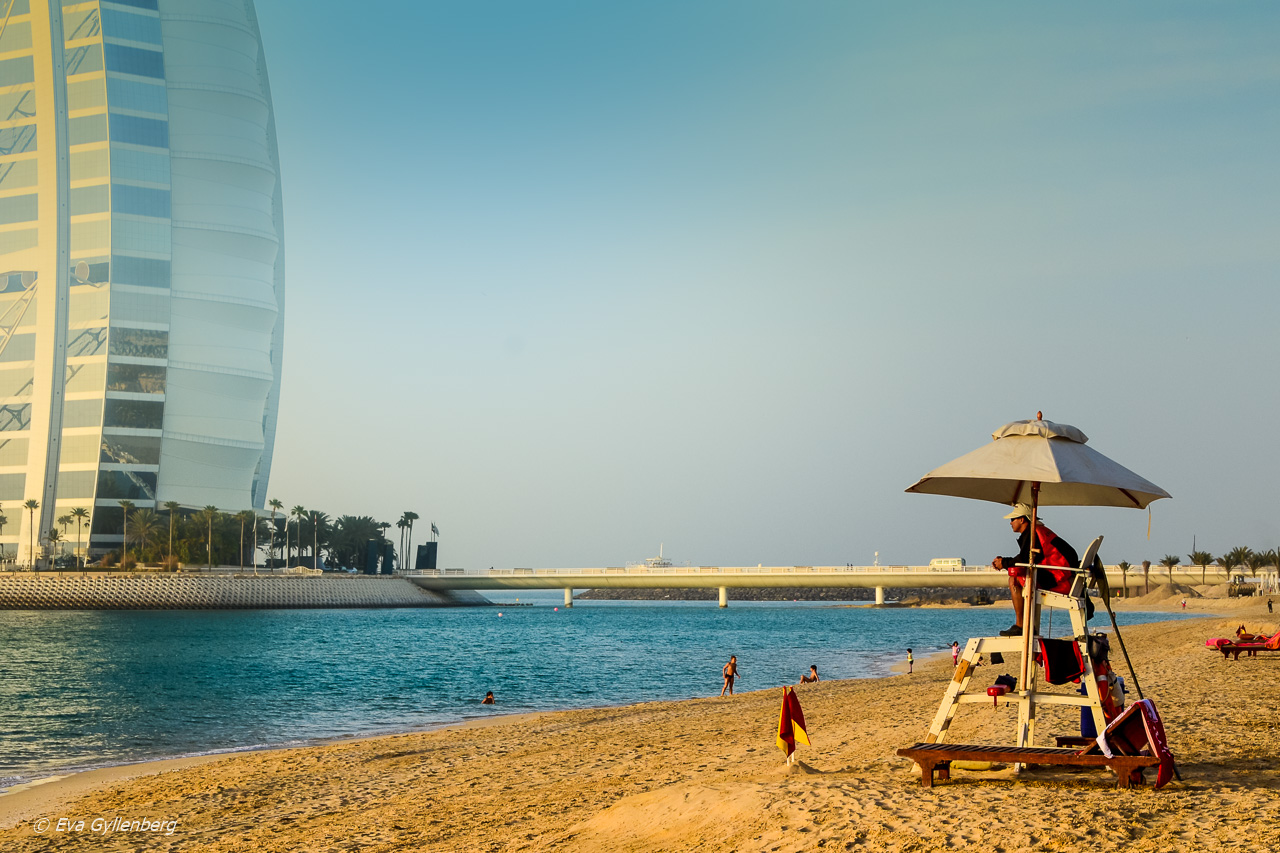 Stranden vid Burj Al-Arab - UAE