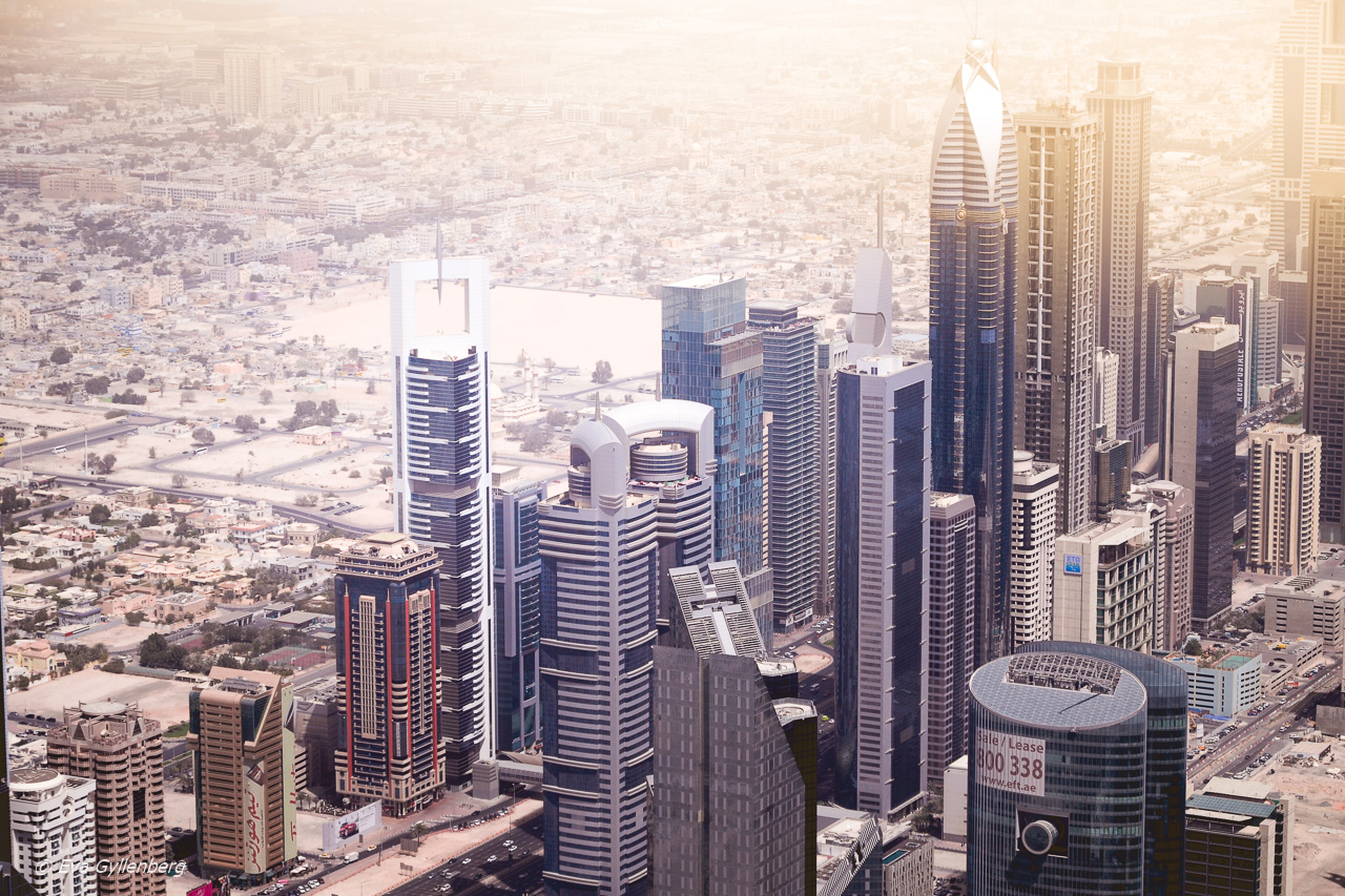 Utsikt från Burj Khalifa - Dubai - UAE