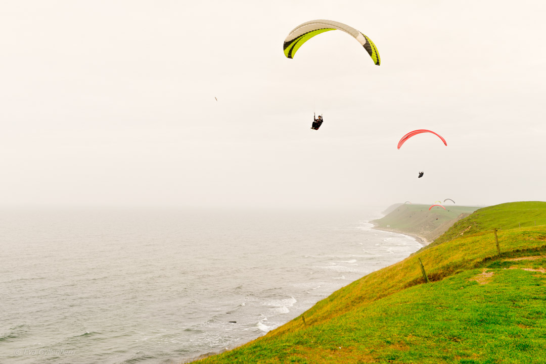 Paragliders at Ales Stenar