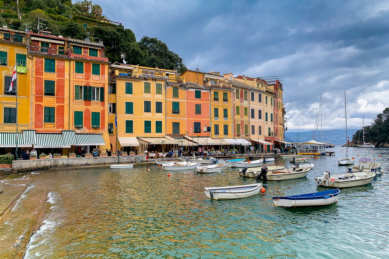 Portofino hamn - Italien