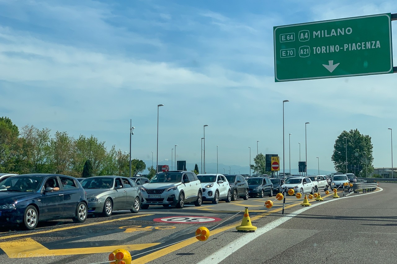 Bila i Italien - Påsktrafik