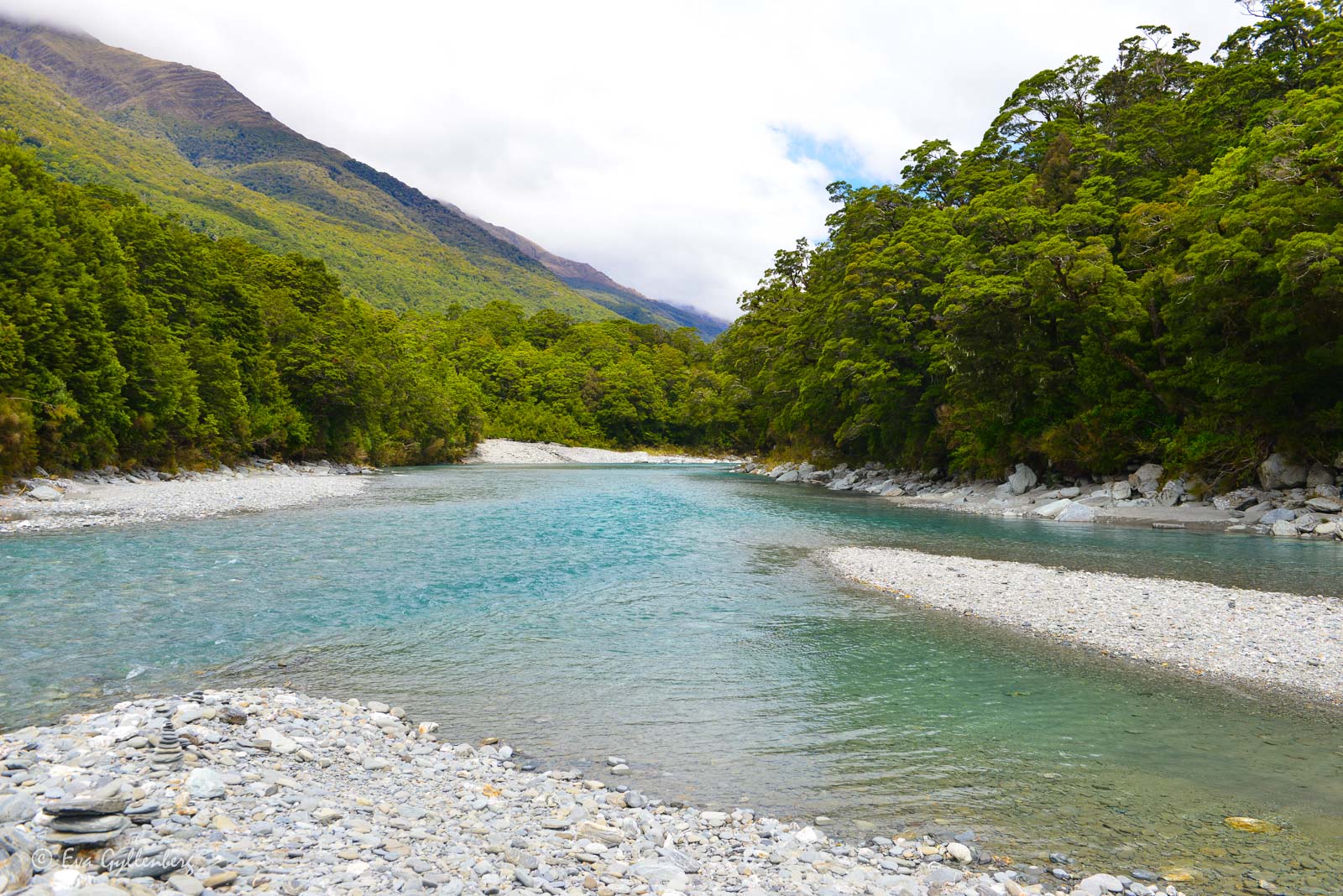 Blå flod i Mount Aspiring