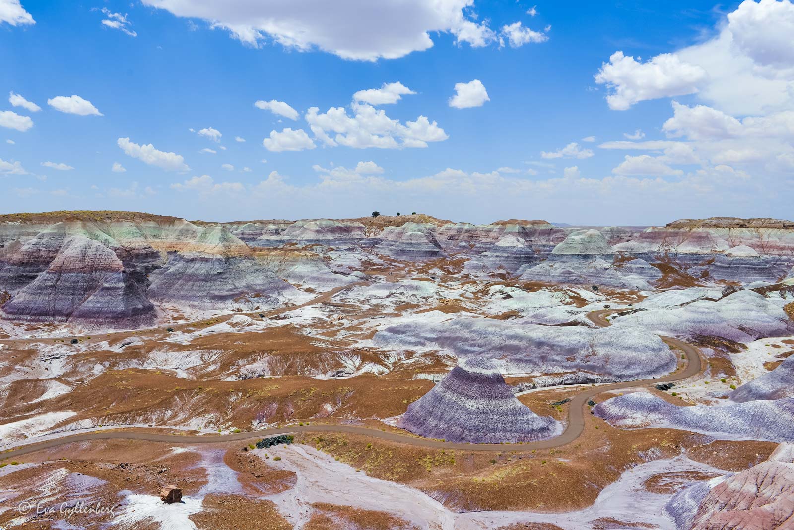 Striped mountains in the Petrified Forest