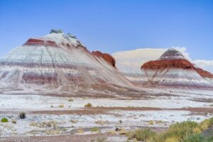 Striped mountains in the Petrified Forest