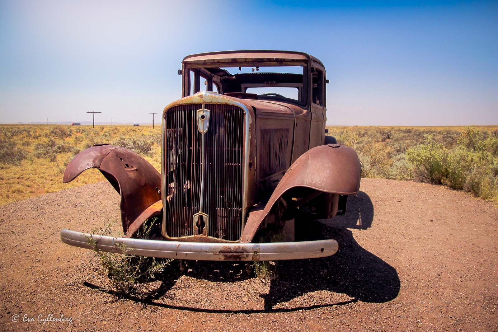 Old car in Petrified Forest