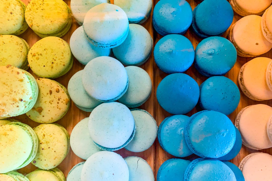 macarons på rad