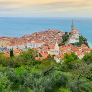 Utsikt över fina lilla Piran