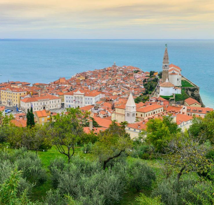 Utsikt över fina lilla Piran