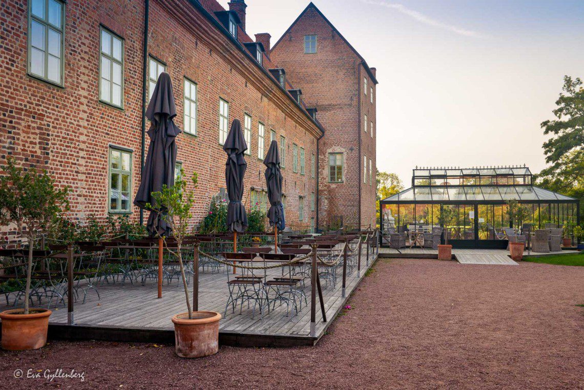 Bäckaskog Castle's outdoor dining
