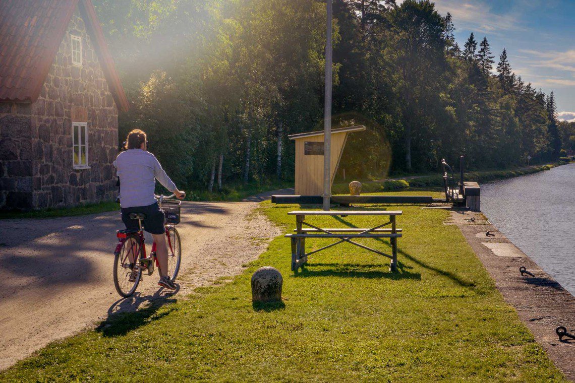 Kvällsol utefter Göta Kanal