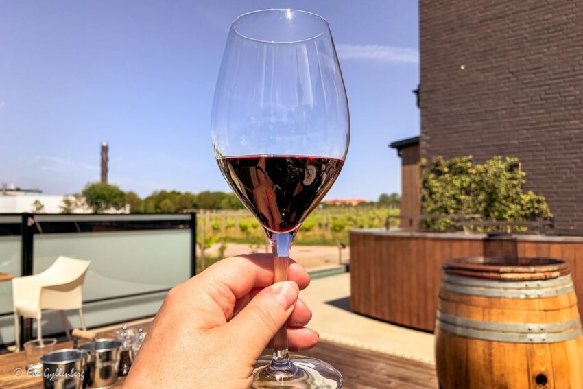 Rött vin på Nordic Sea Winery