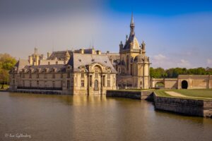 The castle of Chantilly from outside the moat