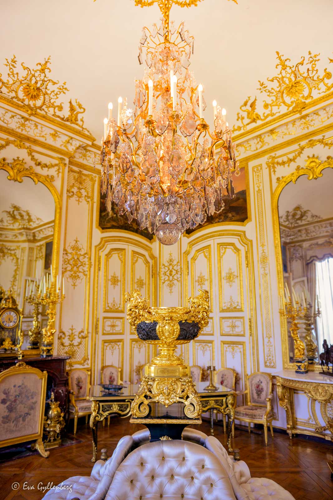 Inredning på slottet i Chantilly