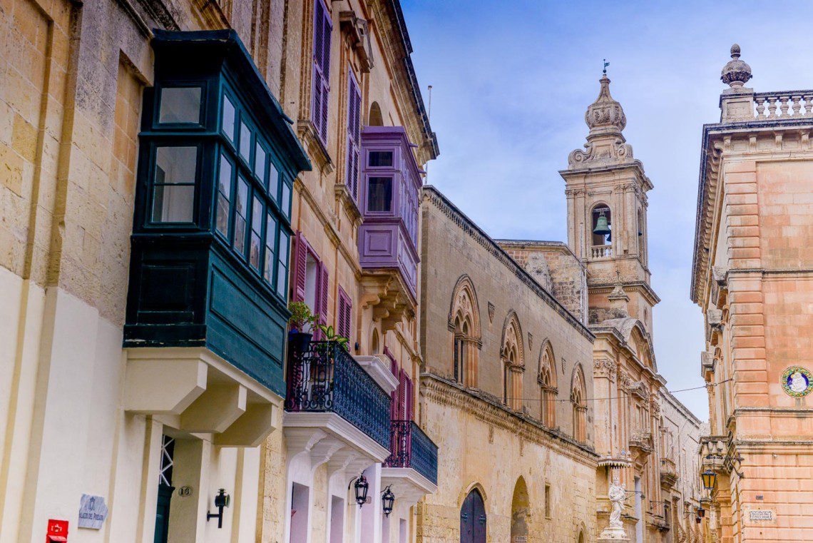 Gata i den gamla huvudstaden i Mdina