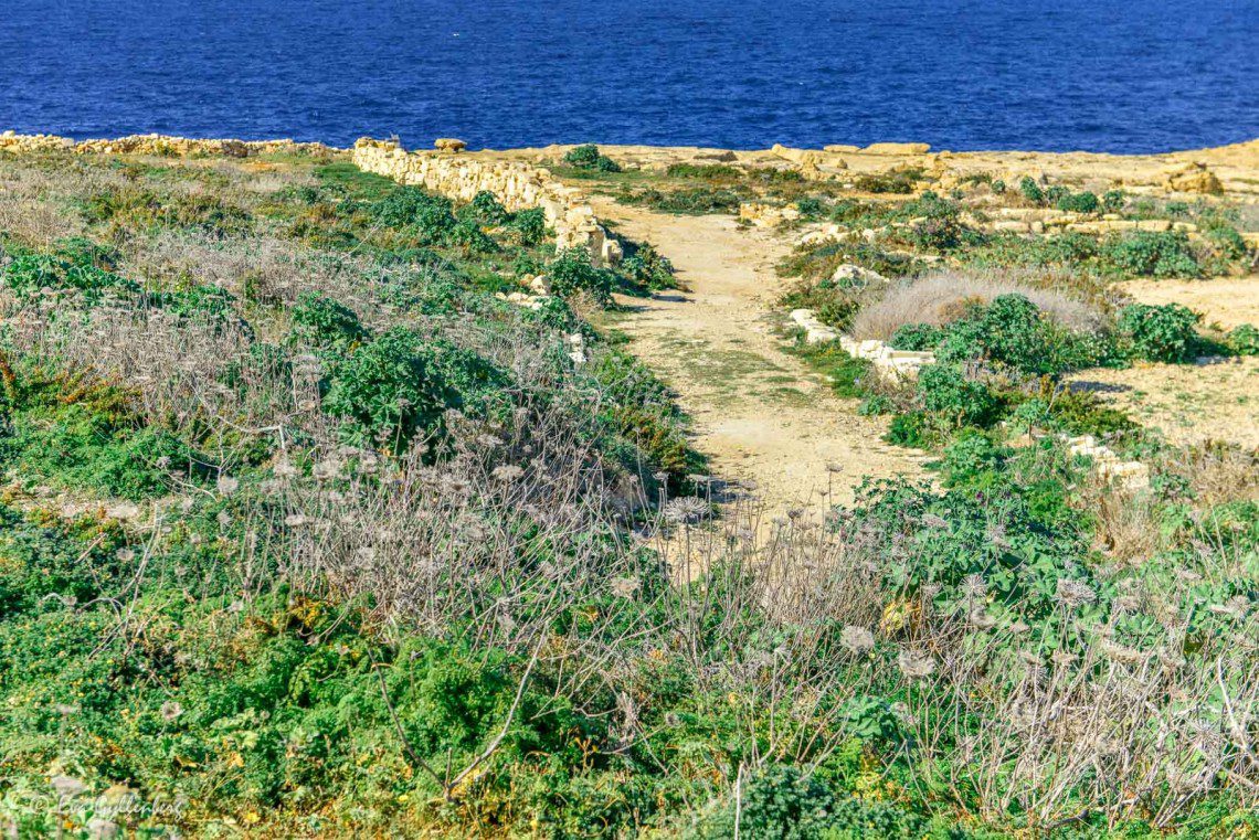 Dålig väg till viken Wied il-Ghasri på Gozo