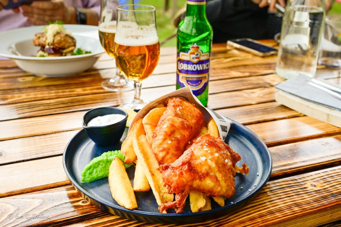 Fish and chips på  Rökeriet mellan Åhus och Yngsjö
