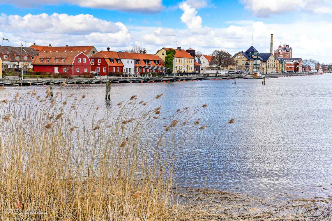 Åhus alla hus från vattnet