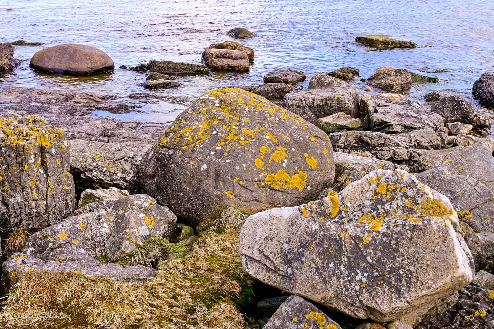 Klippor vid havet på Österlen