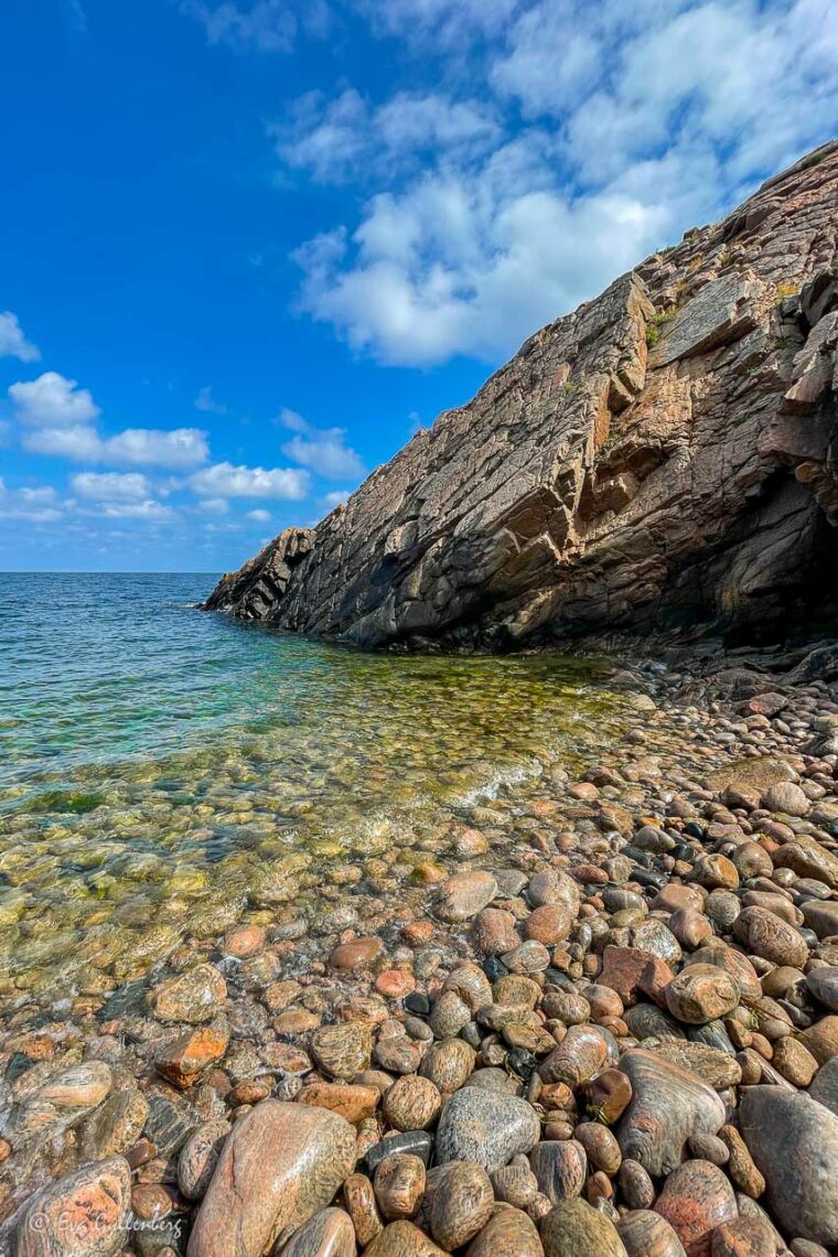 Turkost hav vid stranden vid Josefinelust