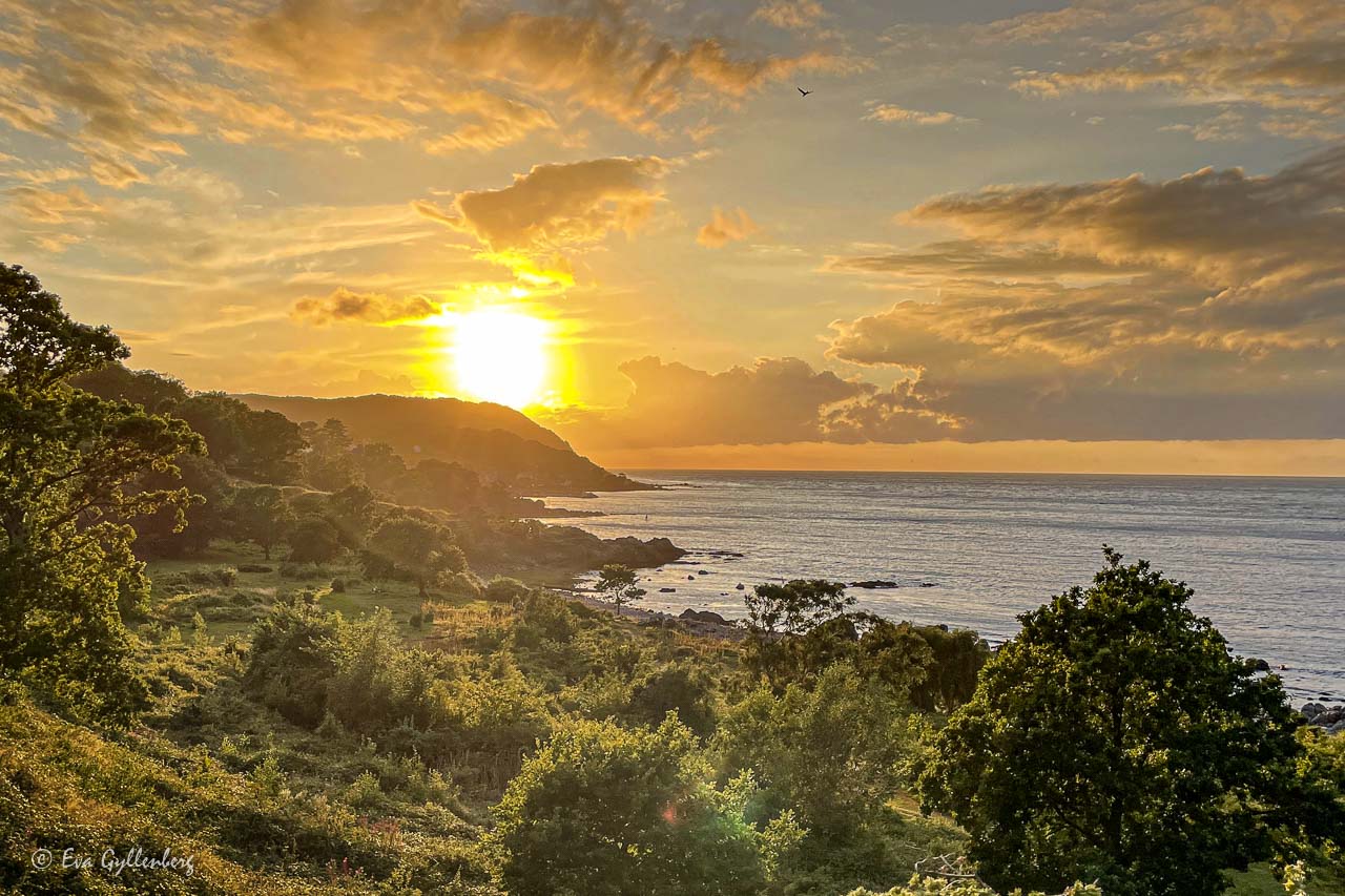 Sunset over Arild and Kullaberg