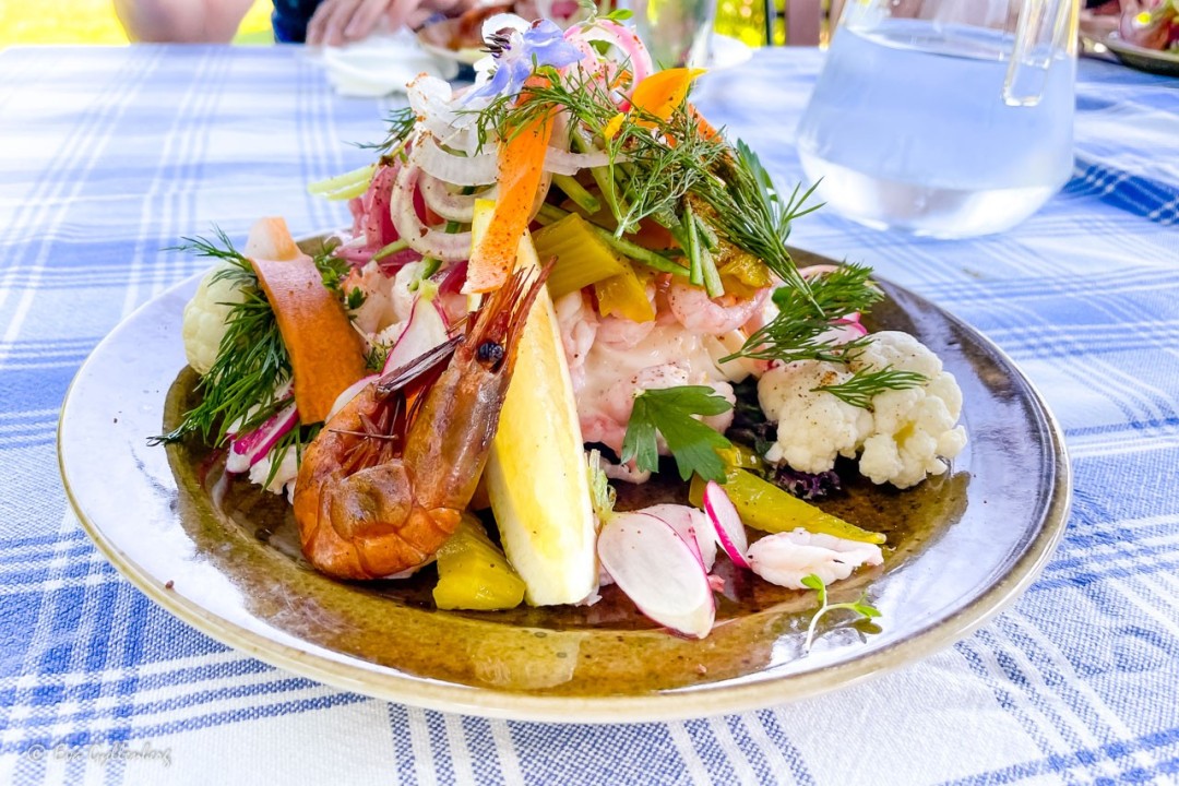 Sweden's best shrimp sandwich at Flickorna Lundgrens