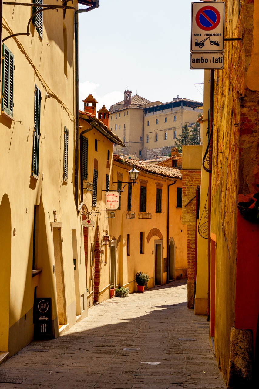 Empty street in Montepulciano