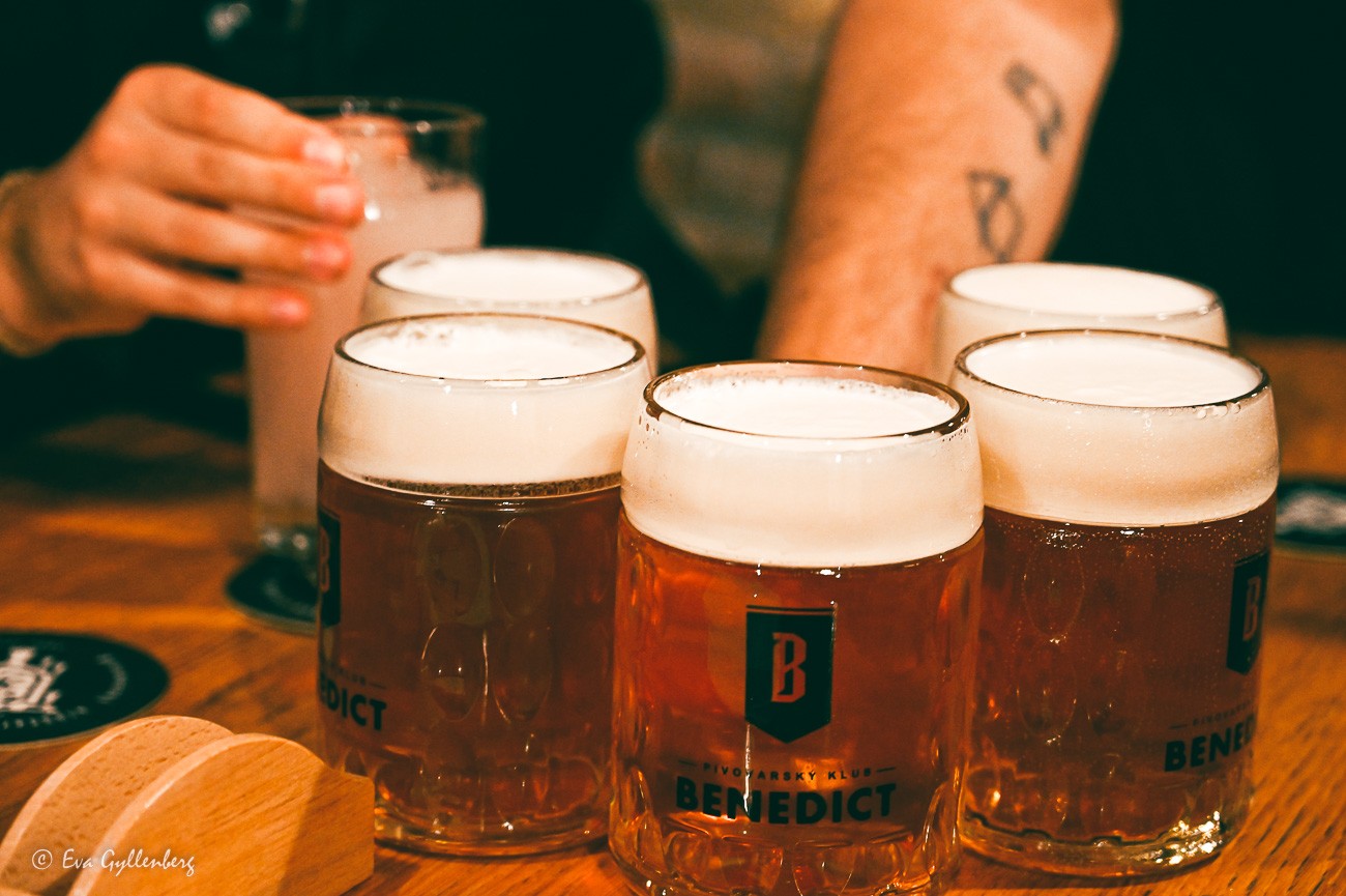 Beer on a table