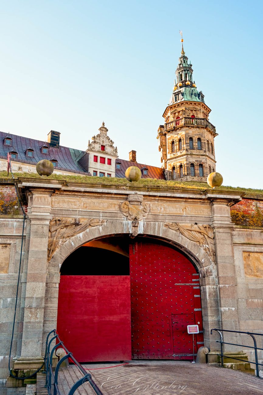 Red gate to castle