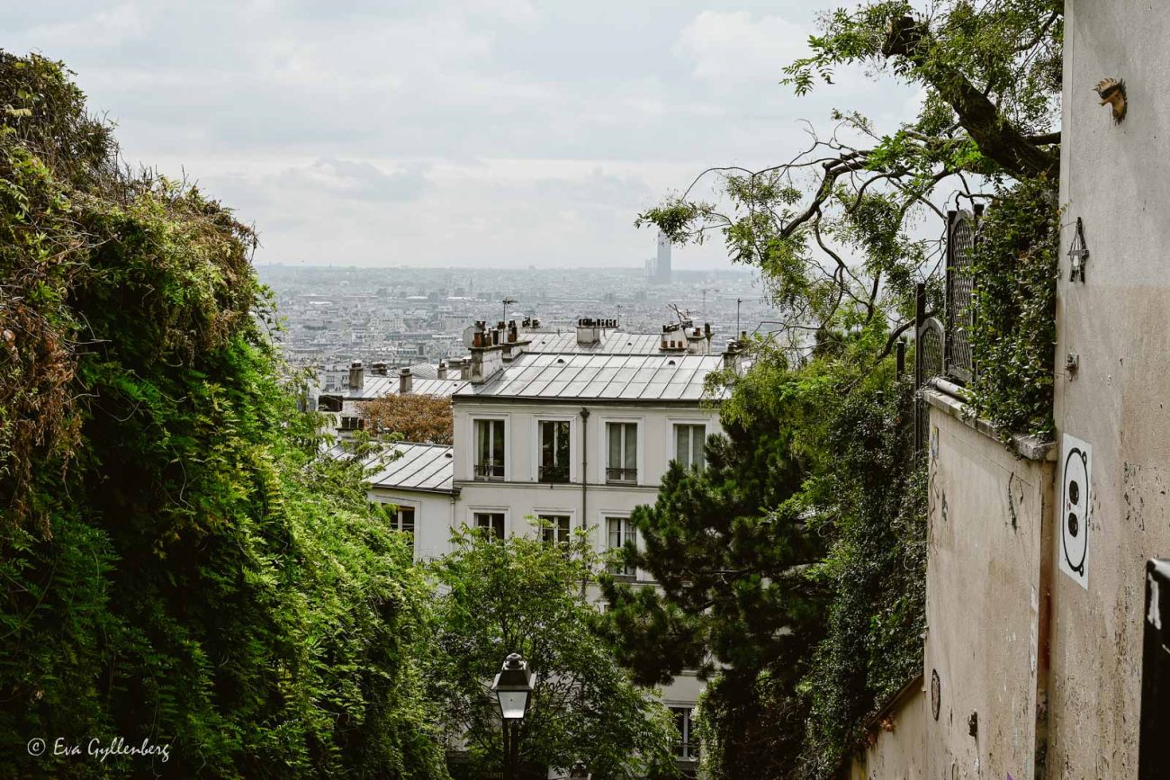 Utsikt från Montmartre i Paris
