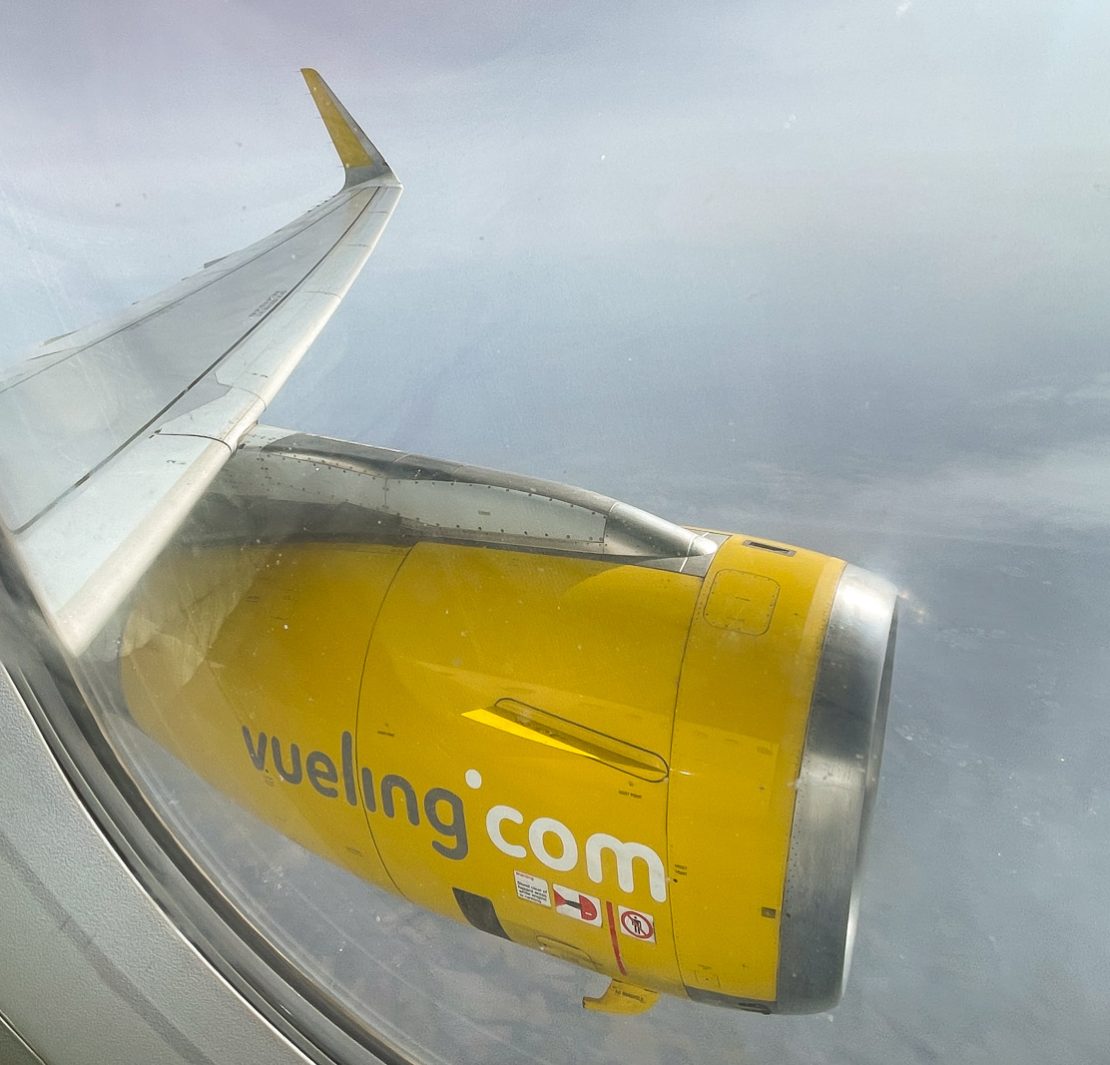 Vueling wing and engine