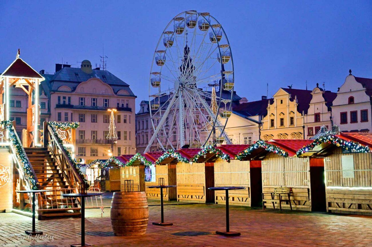 julmarknad med pariserhjul