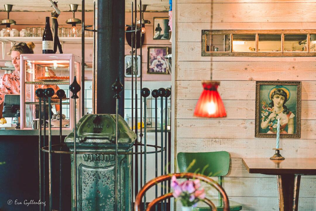 Inredning på Lillaro cafe Bjärehalvön