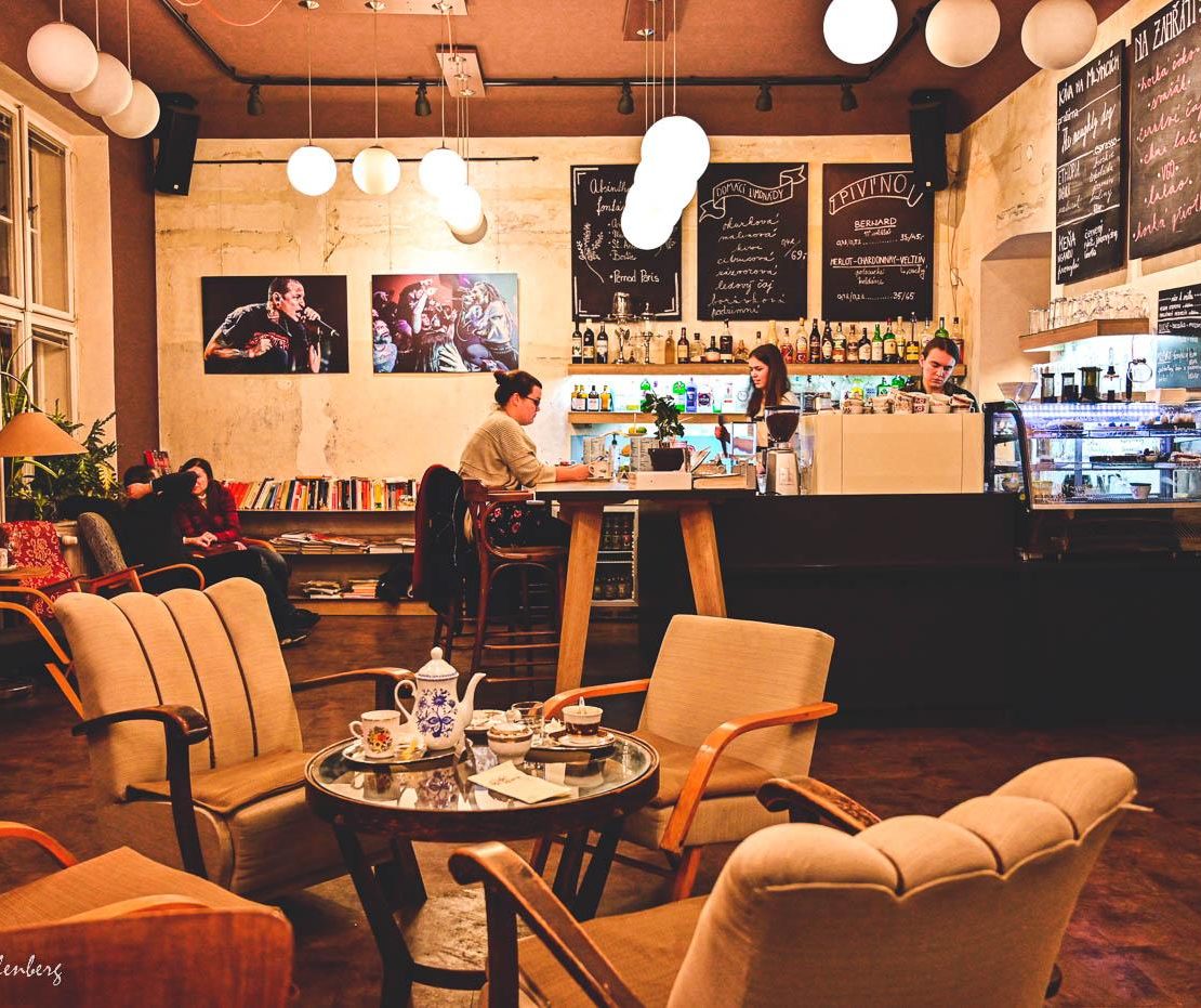 Café with cozy armchairs