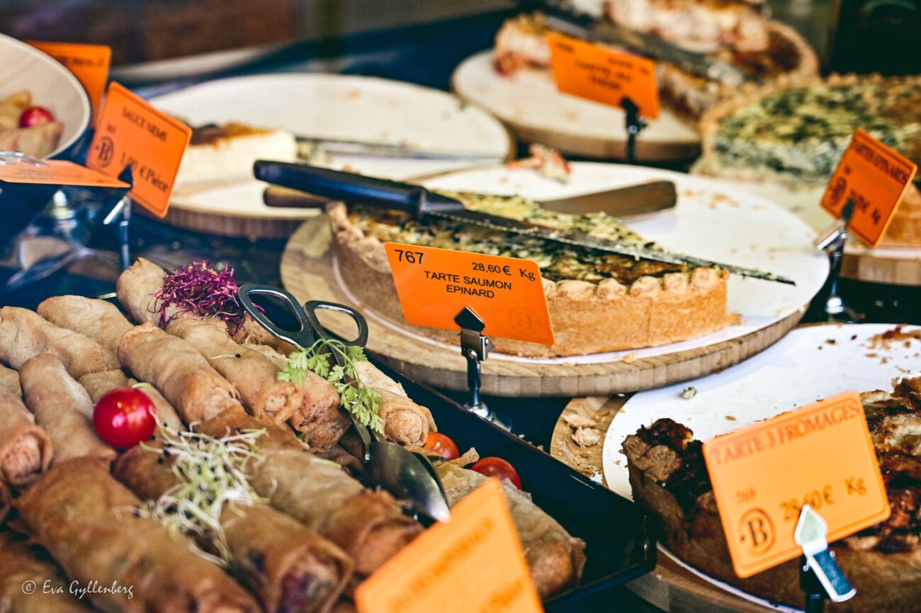 Deli counter with pies and other goodies