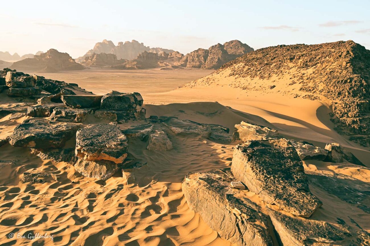 Rocks and stones in desert landscape