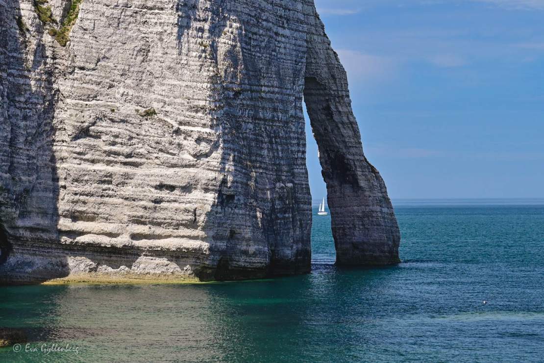 Den vita elefantklippan i Normandie