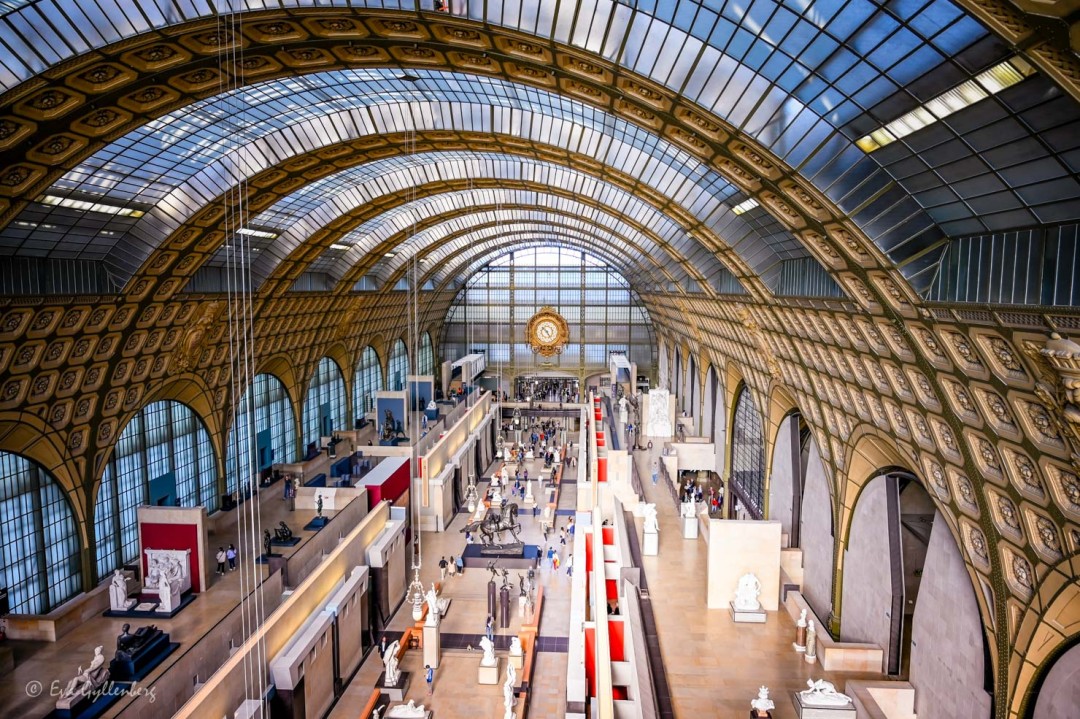 Den pampiga gamla järnvägsstationen som numera är Musée d’Orsay