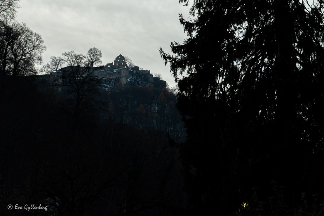 Slottet Hohenurach är idag en ruin 