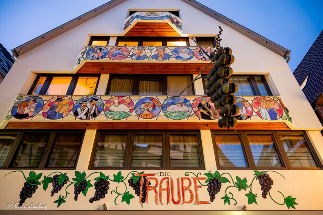 Fasaden till restaurang Die Traube 
